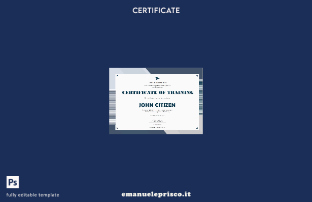 Modello di certificato di formazione aziendale USA in stile verificato